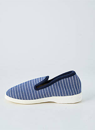 Chaussons/pantoufles bout rond talon plat jusqu'à 3cm bleu DAMART femme