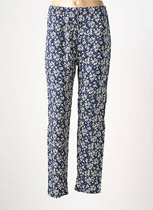 Pantalon droit tissage crêpe taille normale bleu DREAM VALLEY femme