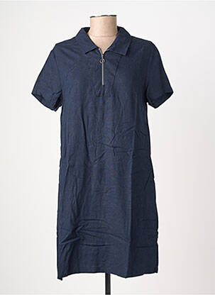 Robe courte manches courtes manches courtes bleu BASTINGAGE femme