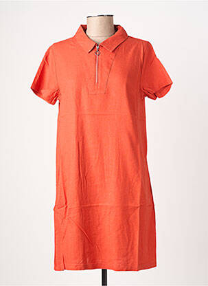 Robe courte manches courtes manches courtes orange BASTINGAGE femme