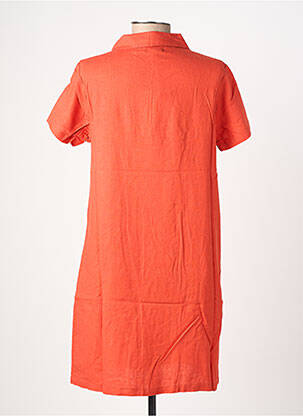 Robe courte manches courtes manches courtes orange BASTINGAGE femme