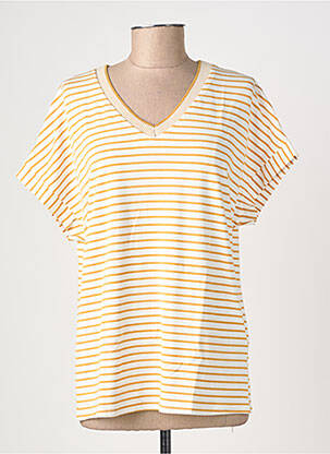 T-shirt coupe droite manches courtes jaune DREAM VALLEY femme