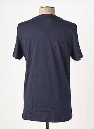 T-shirt broderie manches courtes bleu OAKS VALLEY homme