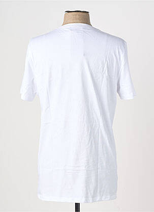 T-shirt broderie manches courtes blanc OAKS VALLEY homme