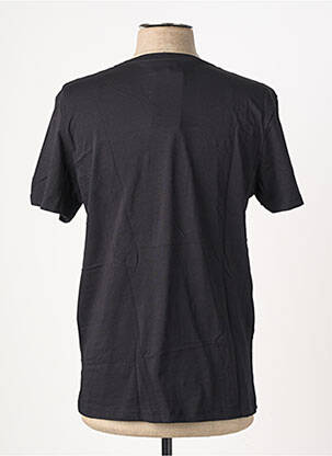 T-shirt broderie manches courtes noir OAKS VALLEY homme