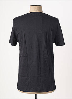T-shirt broderie manches courtes noir OAKS VALLEY homme