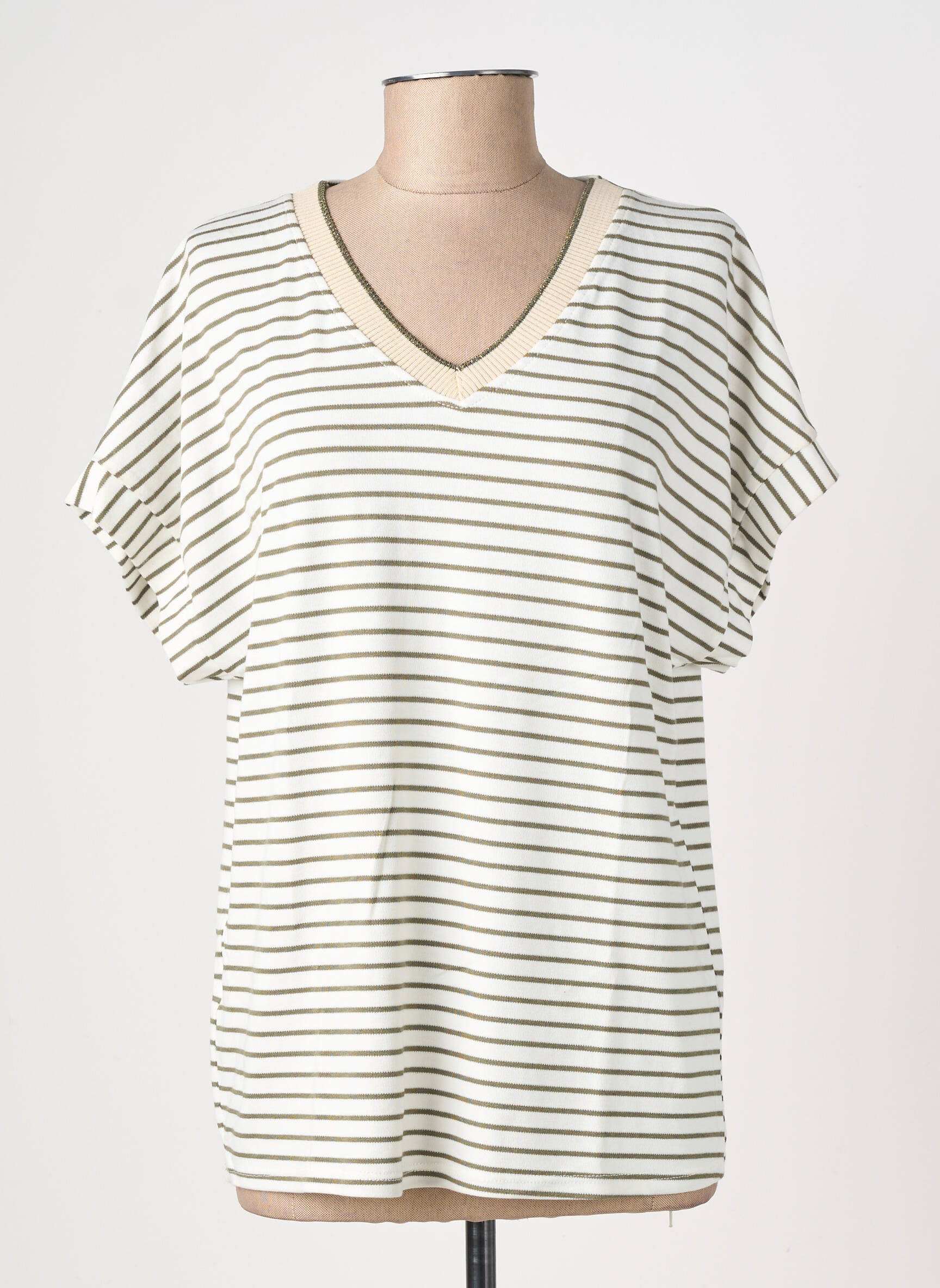 T-shirt coupe droite manches courtes vert DREAM VALLEY femme
