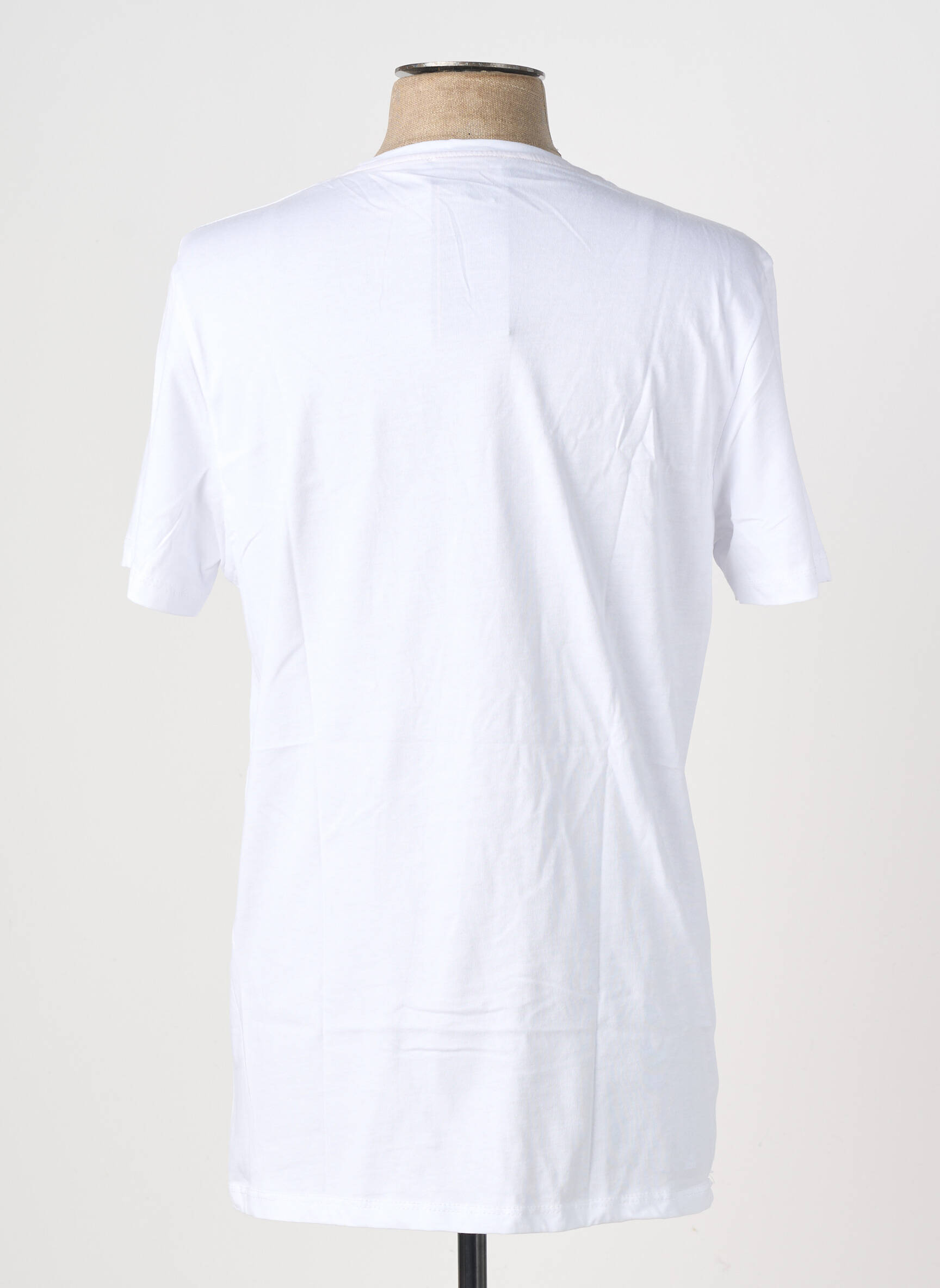 T-shirt broderie manches courtes blanc OAKS VALLEY homme