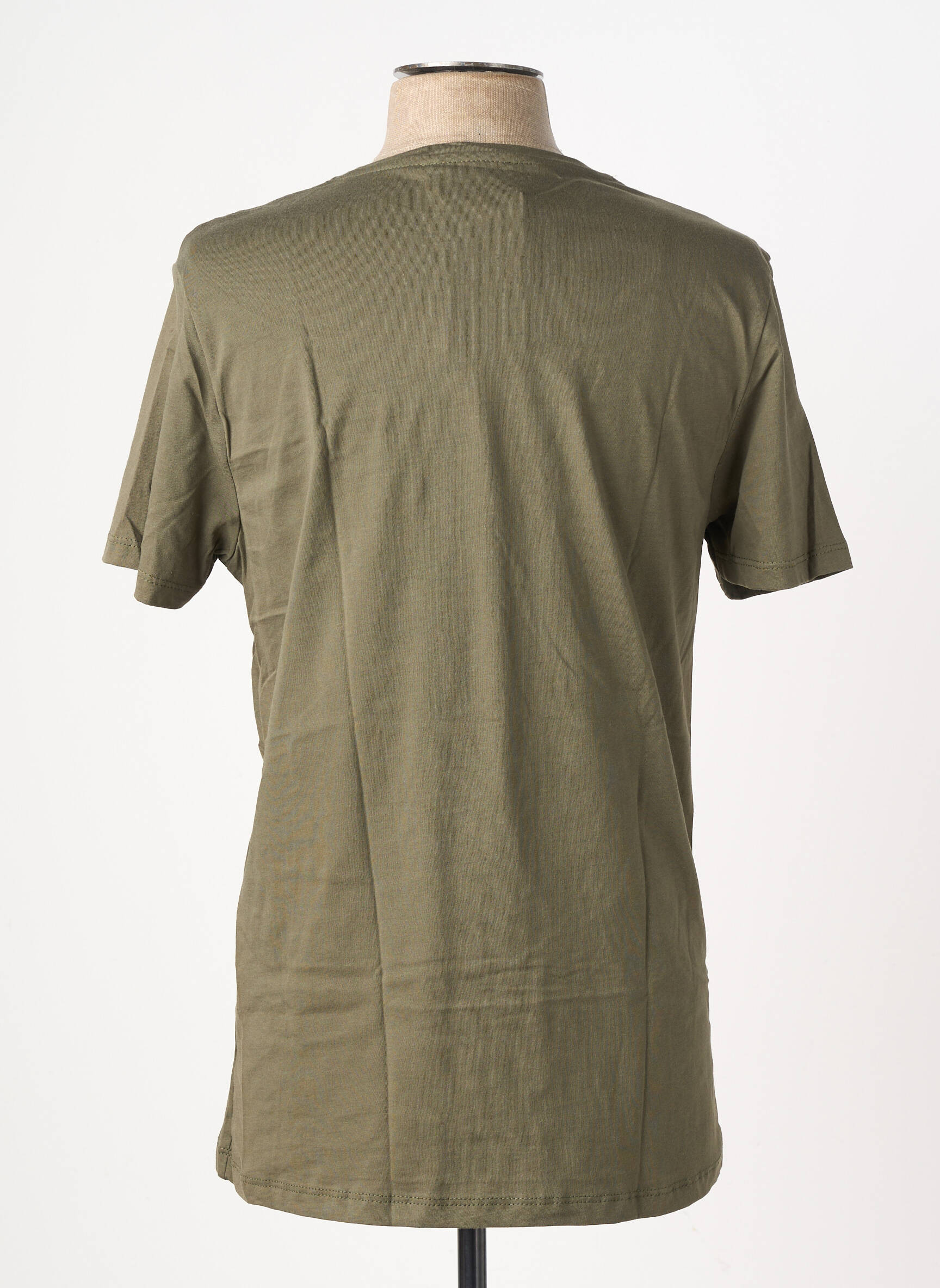 T-shirt broderie manches courtes vert OAKS VALLEY homme