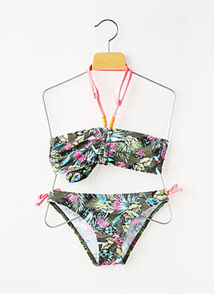 Maillot de bain 2 pièces stretch vert LAGON BLEU fille