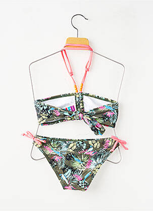 Maillot de bain 2 pièces stretch vert LAGON BLEU fille