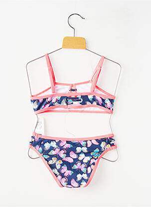 Maillot de bain 2 pièces stretch bleu LAGON BLEU fille
