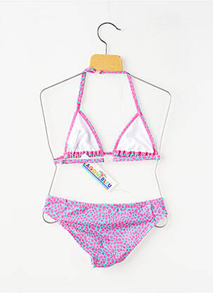 Maillot de bain 2 pièces stretch rose LAGON BLEU fille