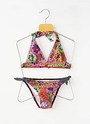 Maillot de bain 2 pièces stretch violet LAGON BLEU fille