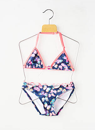 Maillot de bain 2 pièces stretch bleu LAGON BLEU fille