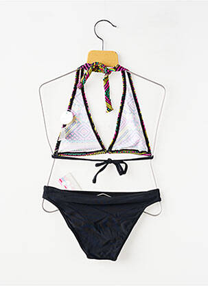 Maillot de bain 2 pièces stretch noir BEACHWEAR fille