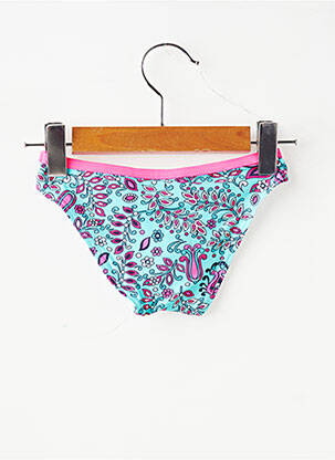 Bas de maillot de bain imprimé fantaisie bleu LAGON BLEU fille