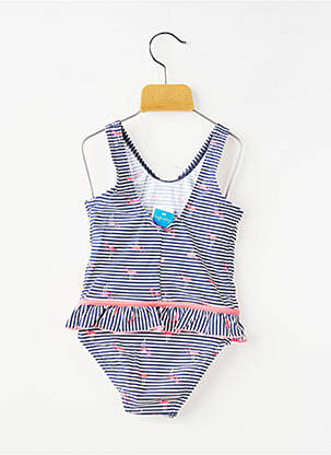 Maillot de bain 1 pièce stretch bleu LAGON BLEU fille
