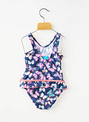 Maillot de bain 1 pièce stretch bleu LAGON BLEU fille