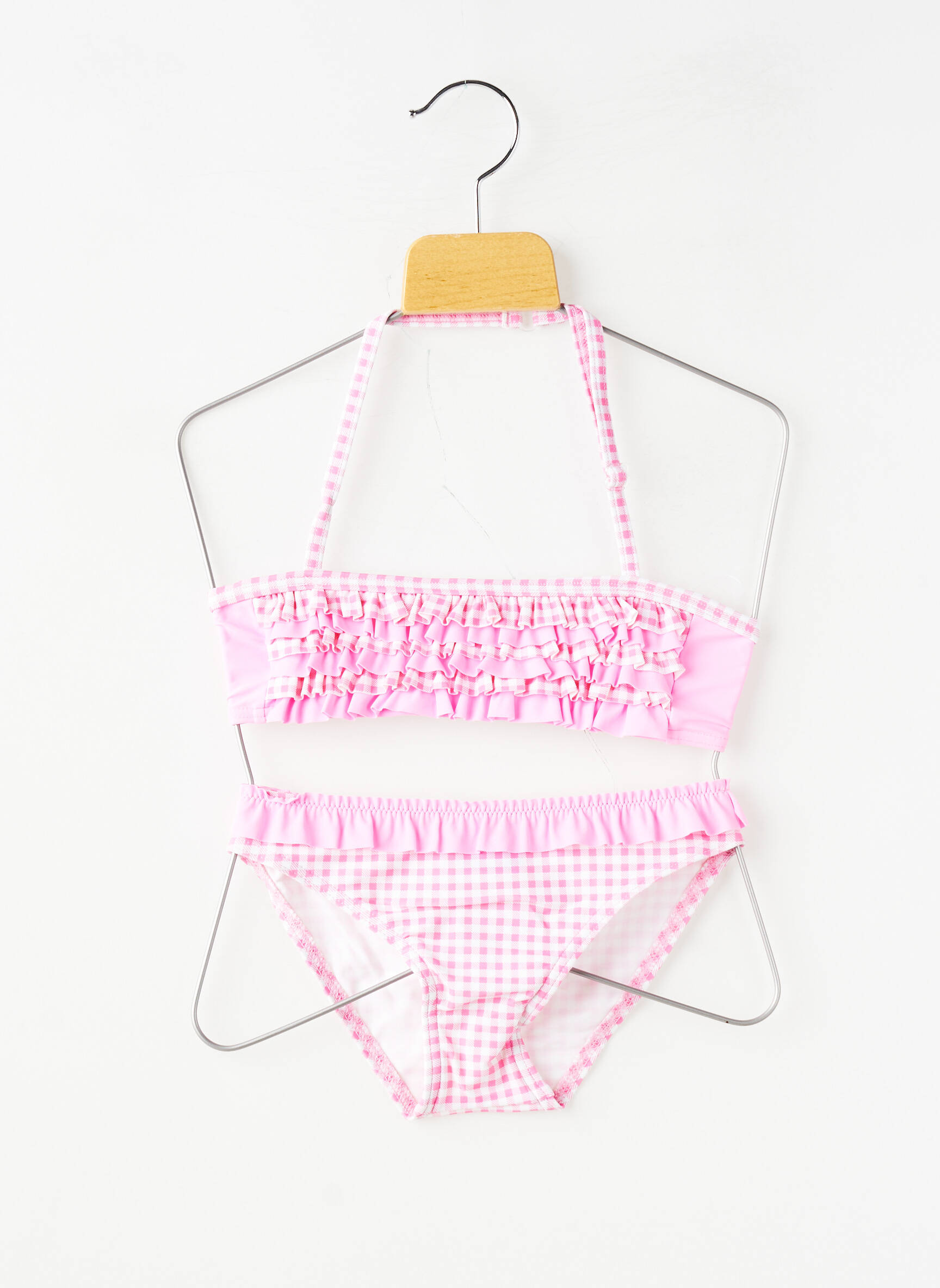 Maillot de bain 2 pièces stretch rose LAGON BLEU fille