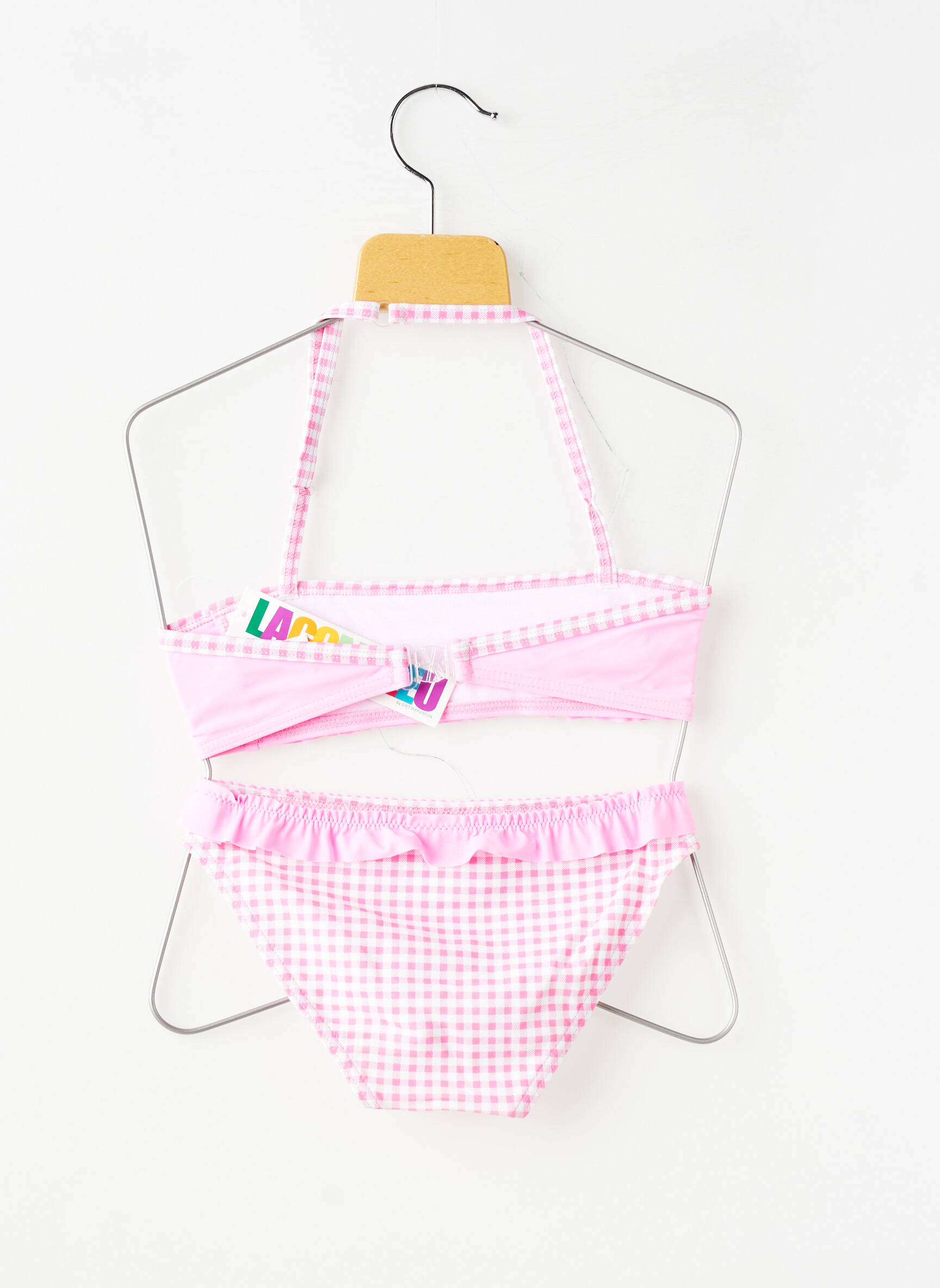 Maillot de bain 2 pièces stretch rose LAGON BLEU fille