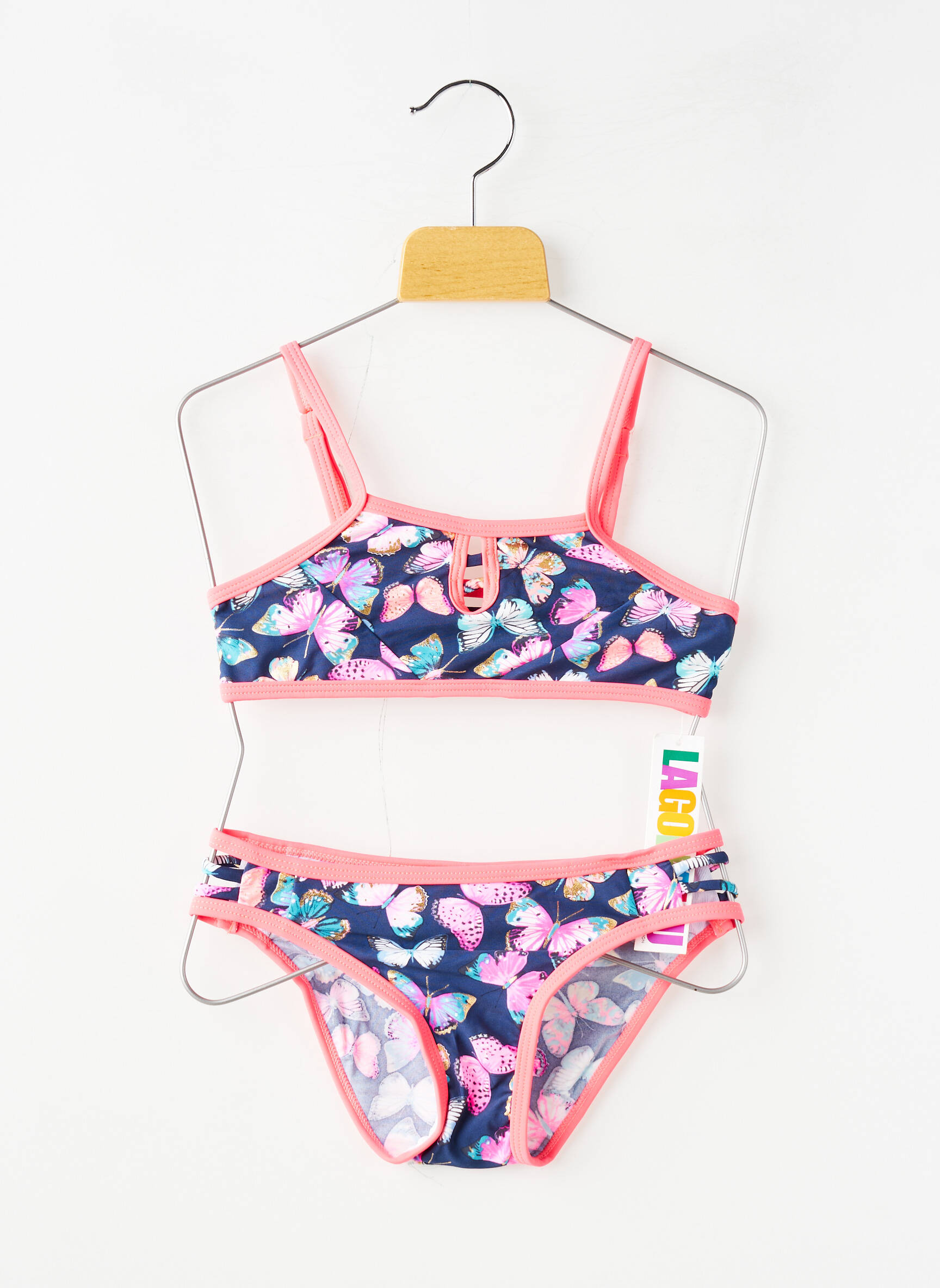 Maillot de bain 2 pièces stretch bleu LAGON BLEU fille