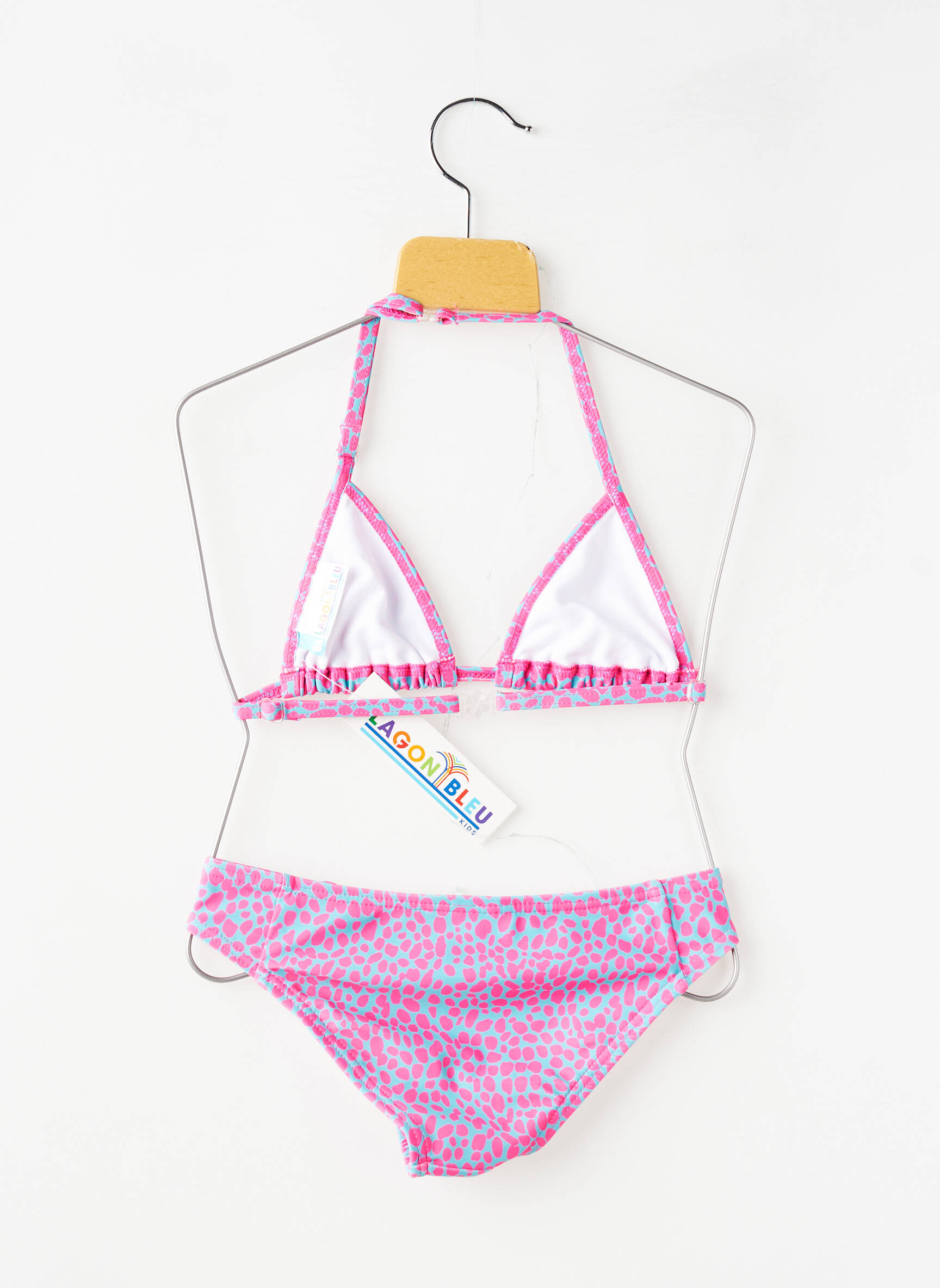 Maillot de bain 2 pièces stretch rose LAGON BLEU fille
