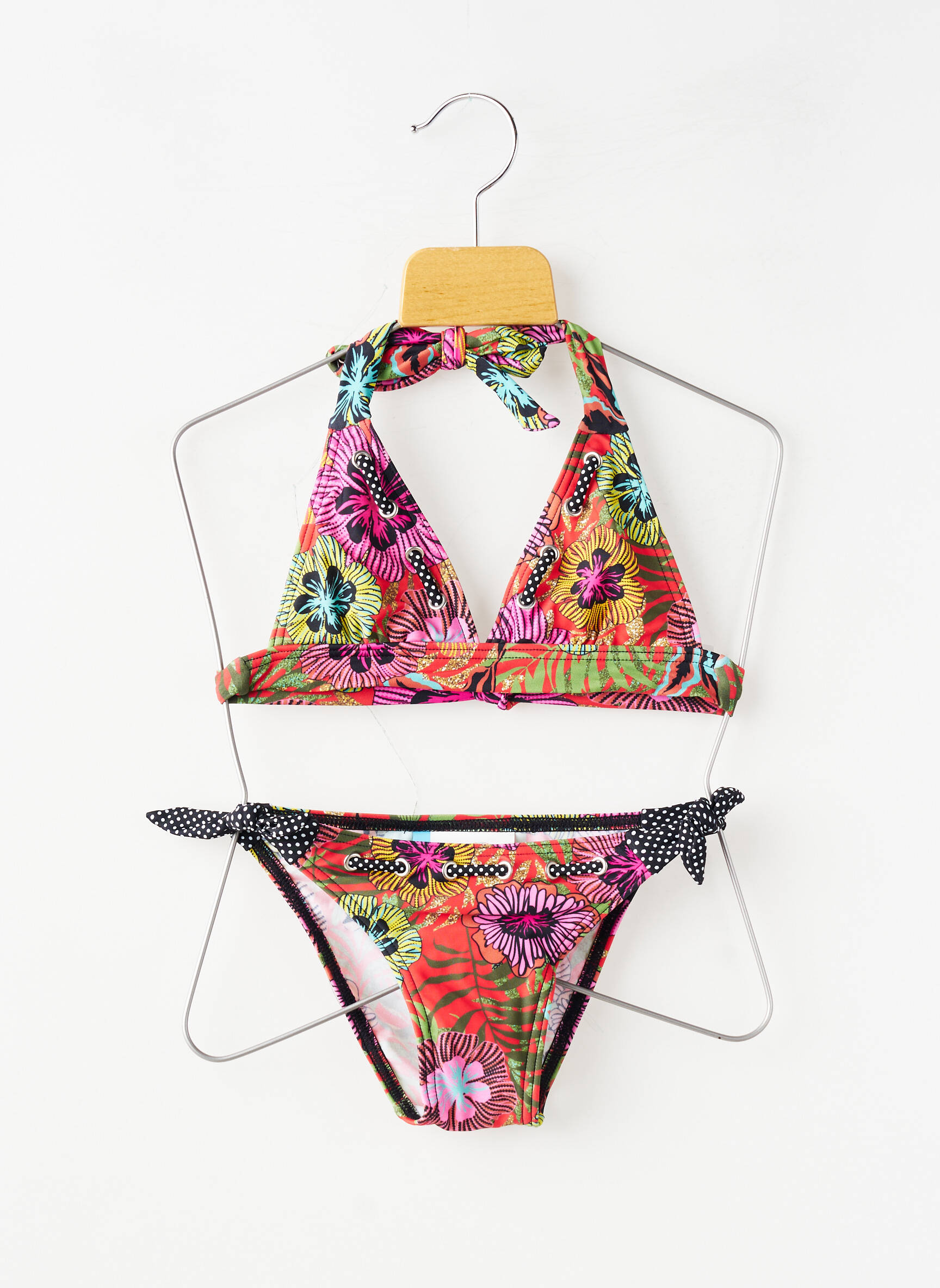 Maillot de bain 2 pièces stretch violet LAGON BLEU fille