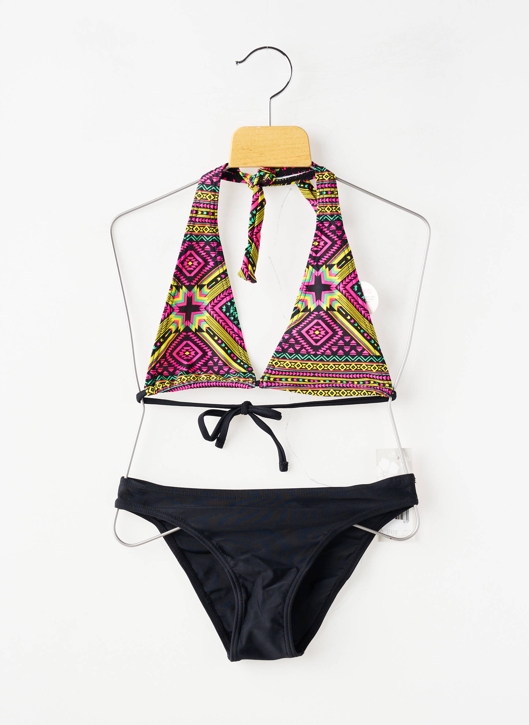 Maillot de bain 2 pièces stretch noir BEACHWEAR fille