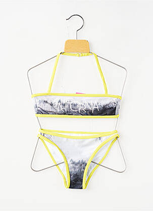 Maillot de bain 2 pièces stretch gris BEACHWEAR fille