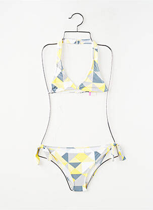 Maillot de bain 2 pièces stretch gris BEACHWEAR fille