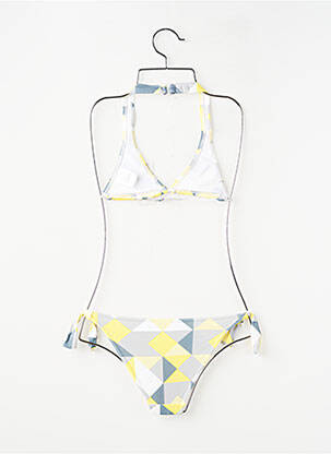 Maillot de bain 2 pièces stretch gris BEACHWEAR fille