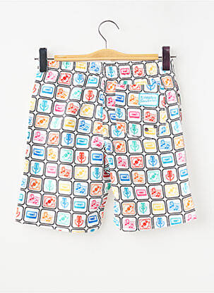 Short de bain imprimé fantaisie blanc MONDACA garçon