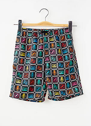 Short de bain imprimé fantaisie noir MONDACA garçon