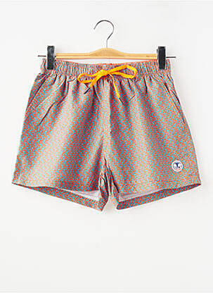 Short de bain fermeture liens à nouer orange LAGON BLEU homme