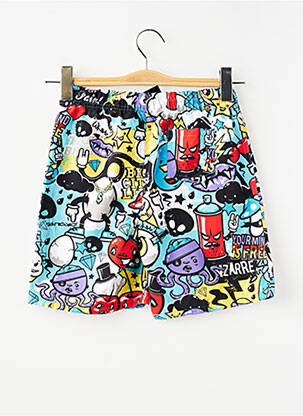 Short de bain imprimé fantaisie bleu SUN PROJECT garçon