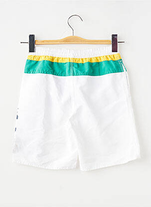 Short de bain elastique à la taille blanc MONDACA garçon