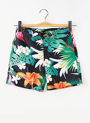 Short de bain fermeture liens à nouer noir MONDACA garçon