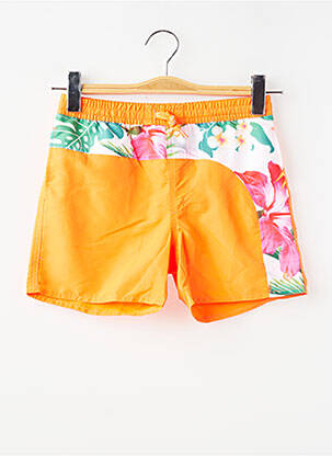 Short de bain fermeture liens à nouer orange MONDACA garçon