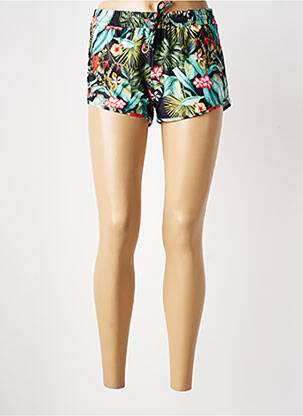 Bas de maillot de bain imprimé fleurs short noir LAGON BLEU femme