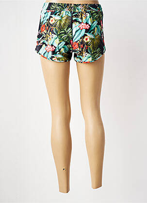 Bas de maillot de bain imprimé fleurs short noir LAGON BLEU femme