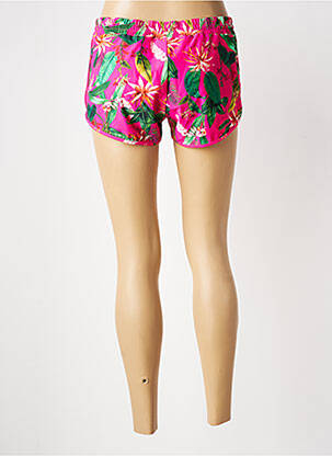 Bas de maillot de bain imprimé fleurs short rose LAGON BLEU femme