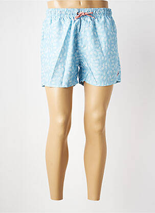 Short de bain imprimé fantaisie bleu BEACH VALLEY homme