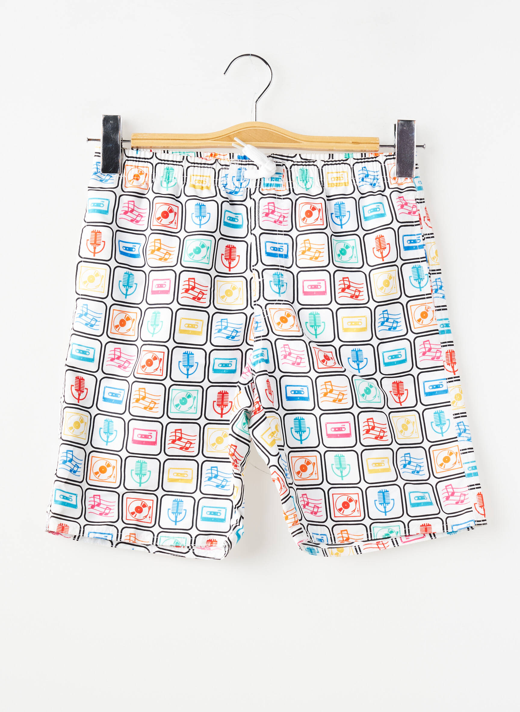 Short de bain imprimé fantaisie blanc MONDACA garçon