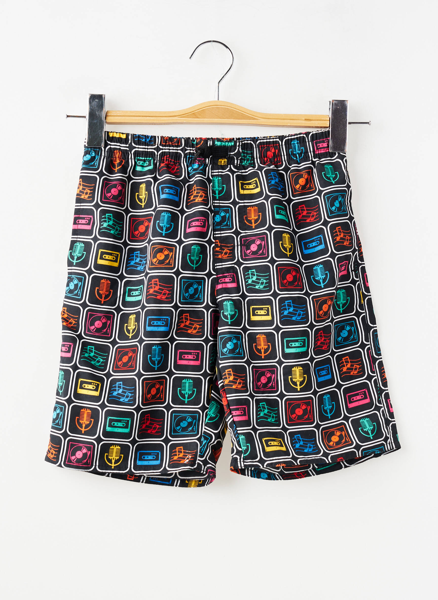 Short de bain imprimé fantaisie noir MONDACA garçon