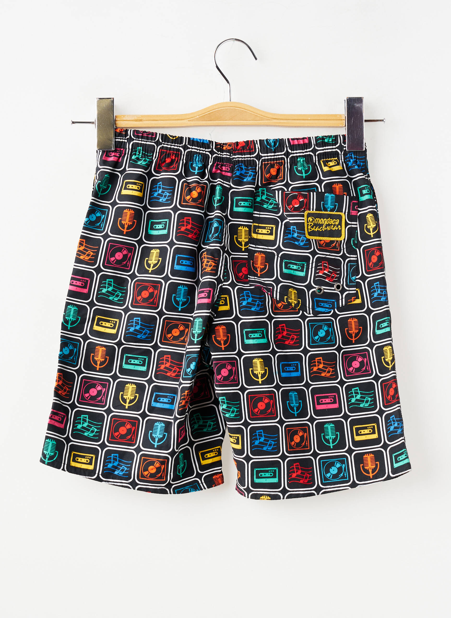 Short de bain imprimé fantaisie noir MONDACA garçon