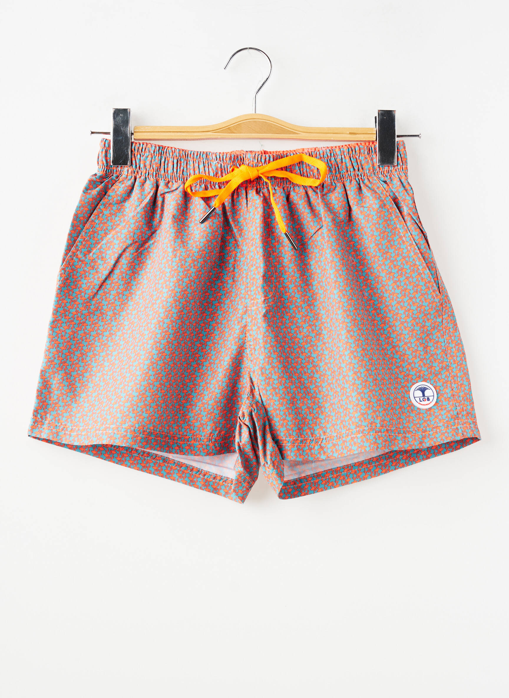 Short de bain fermeture liens à nouer orange LAGON BLEU homme
