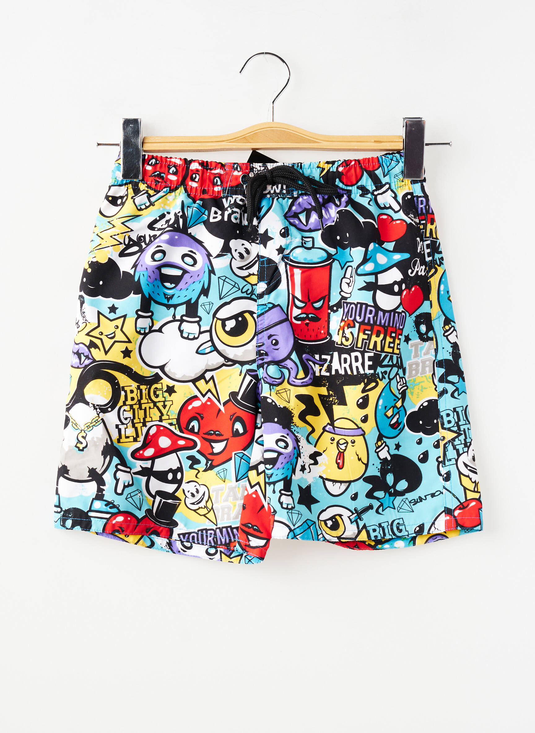 Short de bain imprimé fantaisie bleu SUN PROJECT garçon