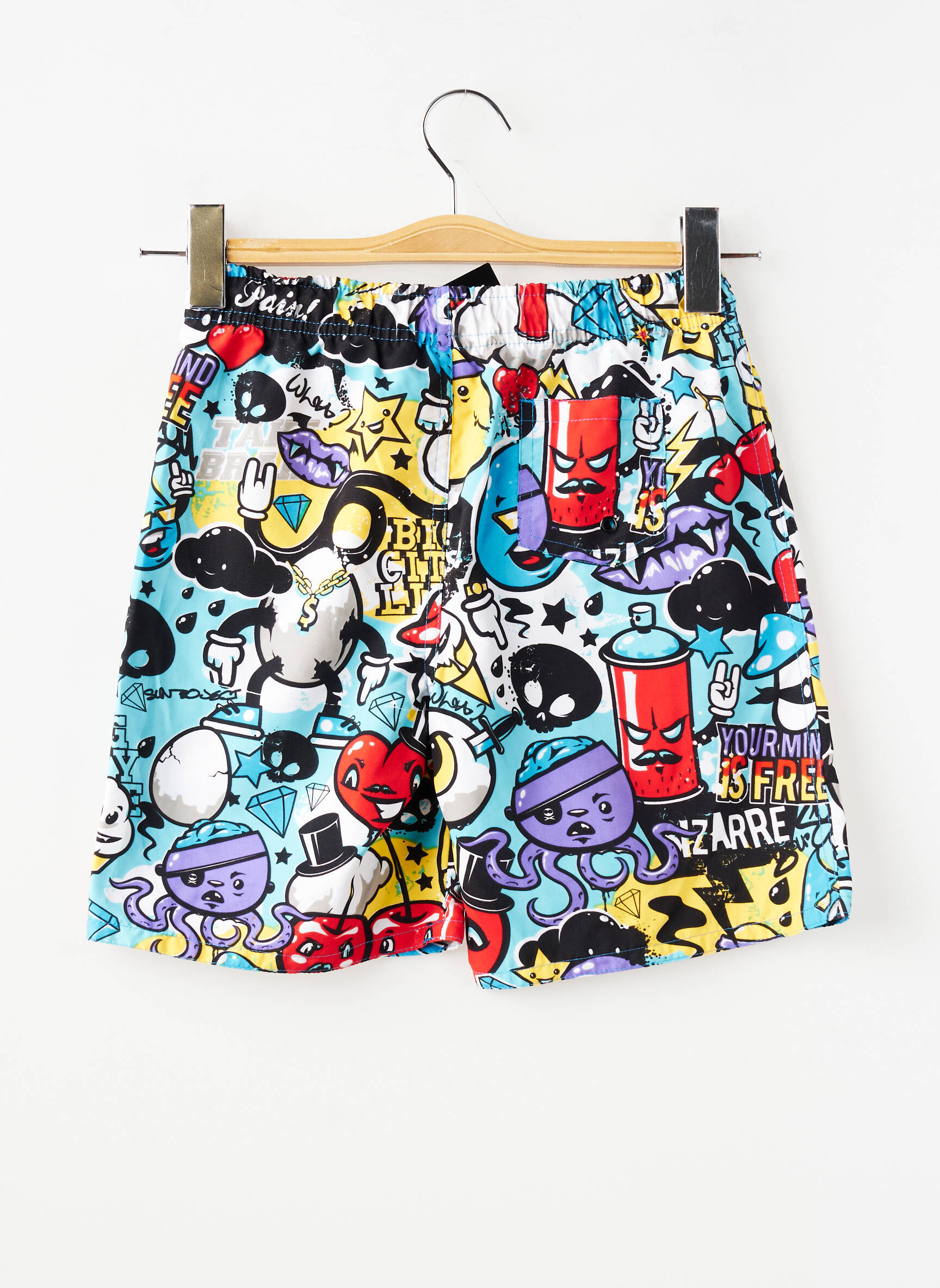 Short de bain imprimé fantaisie bleu SUN PROJECT garçon