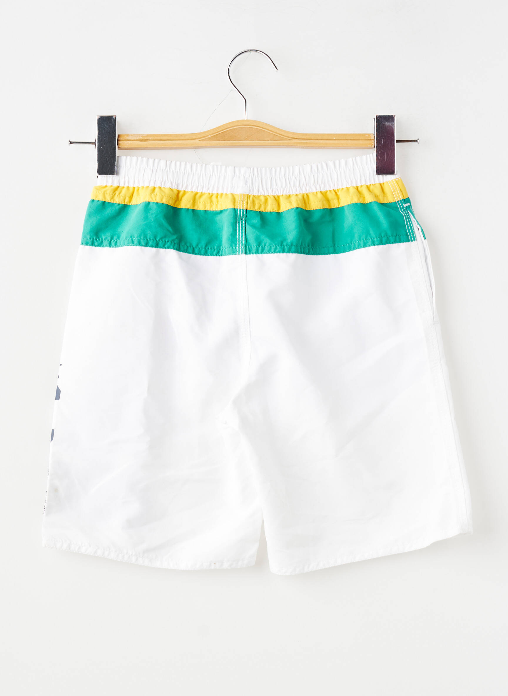 Short de bain elastique à la taille blanc MONDACA garçon